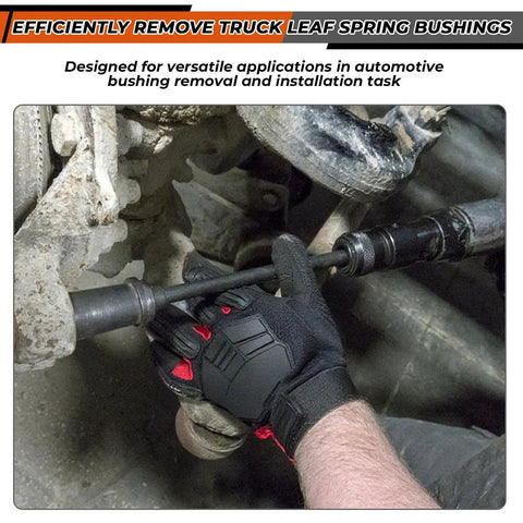Using Anchor Pin Bushing Kit With 1-3/8 Inch Bushing And 7 Inch Short Driver For Heavy Machinery, Trucks And Trailers.