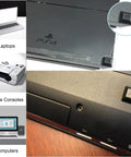 Heavy Duty Self Adhesive Rubber Feet 50 Pack Clear Trapezoid Bumper Pads on a laptop and game console.