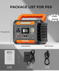 Portable Power Station 230Wh With 300W Continuous Power And 600W Peak, 110V AC Outlets, USB C And USB A, DC, LED Lighting