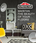 Heavy Duty No Sweat Adhesive Felt Furniture Pads, 20 Pack Of 6 Half Inch Non Scratch Strips on floor to protect hardwood.