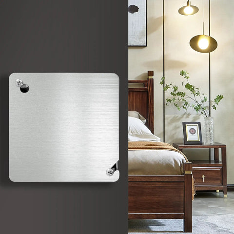 Beefy 4 Inch Metal Electrical Box Cover Plate Square Flat Junction Box Covers 4 Pack For Standard Boxes on wall