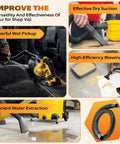 Flexible One And A Quarter Inch Diameter Four Foot Vacuum Hose Replacement For Wet And Dry Vacuums, Tough Vinyl Build