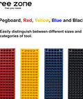 Four Piece Bit Organizer Set with 158 Hole Bit Storage for Quarter Inch Hex Bits and Drive Bits Adapters, Color Coded Pegboard System