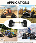 Rear Axle Track Assembly for ATVs and UTVs With Three Gear Stabilization, All Terrain Tracks for Snowmobiles and Go Karts Off Road Ready