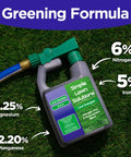 Heavy Duty Liquid Lawn Fertilizer With Iron And Nitrogen, Hose End Sprayer Included, Deep Green Turf for Any Grass Type, 32 Ounce