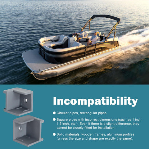 Real Badass Pontoon Boat Gate Door Holder Kit With Left And Right Hinge Latch Stoppers Tight Fit For One Inch Quarter Square Tubing in use on a pontoon boat.