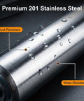 Close-up of Stainless Steel Conveyor Rollers, 2 Inch Dia By 12 Inch Long, highlighting rust and wear-resistant features.