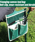 Adjustable Garden Kneeler And Seat With Foldable Frame Wide Kneeling Pad And Two Tool Pouches Five Height Settings From 15.7 To 20.5 Inches Heavy Duty Gardening Stool For Comfort No Sweat Versatility And Easy Yard Work featuring green tool pouches