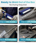 All Position Stick Welding Electrodes 1 Eighth Inch, 5 Lb For Sheet Metal And Mild Steel Smooth Arc Easy Slag Removal Beginner Friendly DIY Carbon Steel Weld Rods AC DC And 110V Compatible, E6013 rods in tube