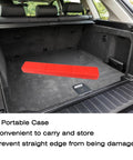 24 Inch Machinist Precision Steel Straight Edge Tool With Feeler Gauges in red case inside car trunk