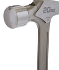 Forged Steel Claw Hammer 20 Oz Workhorse with smooth head and rounded handle, magnetic nail holder visible