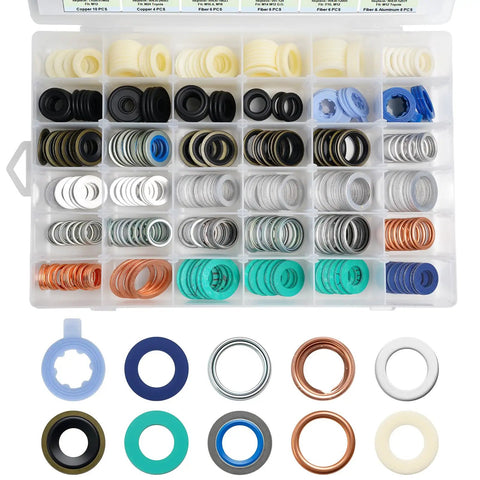 Oil Drain Plug Gasket Kit 36 Size Assortment With 330 Piece Total In Durable 36 Compartment Tackle Box