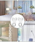 100 Piece Curtain Track Gliders And Hooks Set For Ceiling And Window Tracks Easy Install DIY Friendly Durable Plastic And Steel Rollers Mute Wheel Ball Pulleys For Shower Curtains And Replacement Hardware, white curtain track gliders and hooks in bedroom and bathroom