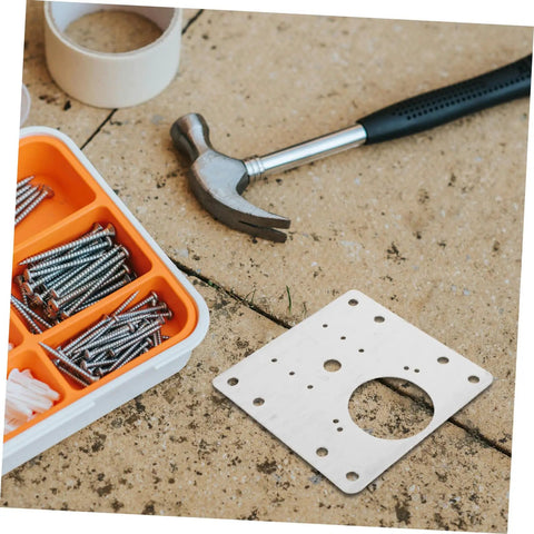 Four Pack Stainless Steel Hinge Repair Plate Kit With Mounting Screws For Door And Cabinet Hinges Brackets Quick Fix