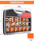 Heavy Duty Copper Battery Cable Lugs Kit With 120 Pcs Ends For AWG 1/0 To 2/0 And 1, 2, 4, 6, 8 Gauge storage case dimensions