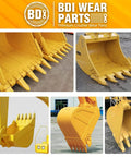 5 Pack 230 Series Excavator Bucket Teeth With 23 Pin Flex Pins Fits 23 And 230 Series Skid Steer Loaders And Excavators Durable Wear Parts For Heavy Duty Digging on yellow excavator buckets