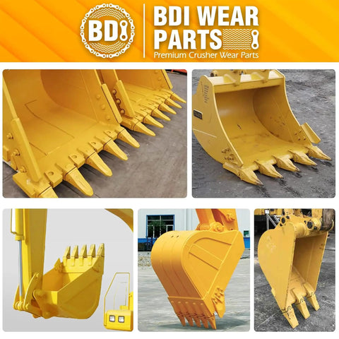 5 Pack 230 Series Excavator Bucket Teeth With 23 Pin Flex Pins Fits 23 And 230 Series Skid Steer Loaders And Excavators Durable Wear Parts For Heavy Duty Digging on yellow excavator buckets