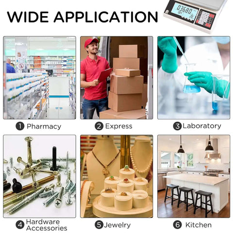 Wide application of High Precision 30kg Digital Counting Scale With RS232 Port in pharmacy, lab, hardware, jewelry, kitchen.