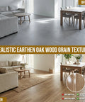 Before and after room transformation with Waterproof Peel And Stick Floor Tile Earthen Oak Vinyl Plank Flooring in living room.