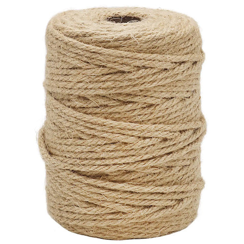 Coil of Jute Twine 165 Feet 4mm Thick Natural Rope For Crafts DIY Projects Garden Ties Plant Support Hanging And Packing