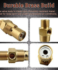 Pro Grade Brass Air Compressor Check Valve Replacement With One Half Inch Tank Npt Three Eighths Inch Tube One Eighth Inch Npt