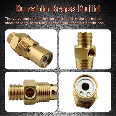 Pro Grade Brass Air Compressor Check Valve Replacement With One Half Inch Tank Npt Three Eighths Inch Tube One Eighth Inch Npt