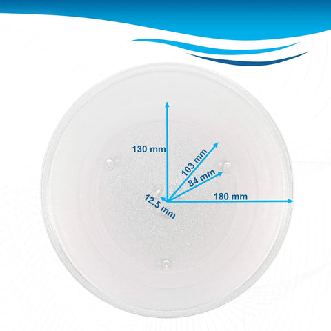 Dimensions of 14-1/8 Inch Glass Microwave Turntable Tray Replacement For Samsung Ovens 360mm Compatible With DE74-20002B