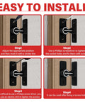 Installation steps for 90 Degree Heavy Duty Barn Door Latch Lock For Cabinets Sliding Doors And Barn Doors Zinc Alloy With Matte Black Finish