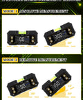 No Fuss Wireless Digital Angle Finder Tool With Dual Axis Alignment and Spot On Accuracy showing absolute and relative measurement modes.