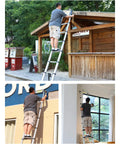 20.3 Ft Telescoping Ladder For Home And RV Use, Collapsible Aluminum Extension Ladder With 330 Lb Load Capacity, Lightweight, Space Saving, Easy Locking, Adjustable Reach For Indoor And Outdoor Tasks, used for roof, wall, and window work