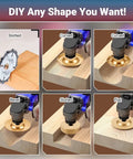 14 Piece Wood Carving Disc Set For Four Inch And Four And A Half Inch Angle Grinders demonstrating carving and shaping