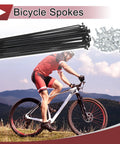 36 Pack Pro Grade 14G Bicycle Spokes 165mm Carbon Steel Black Wheel Spokes Kit For Building And Repairing Bikes shown.
