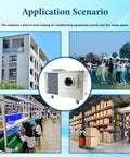 Heavy Lifter 220V Three Phase Industrial Air Conditioner And Portable Spot Cooler Pumping 6KW Power and 51100 BTU Hour Freeze for warehouse and factory use.