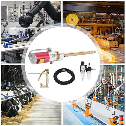 Air Operated Grease Pump 50 To 1 Ratio Pneumatic Gun With Portable Design And 360 Degree Swivel Head showcased in industrial use