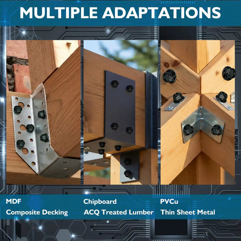Heavy Duty Galvanized Connector Screws For Joist Hangers In Bulk Size Nine By 1-1/2 Inch shown in multiple framing applications.