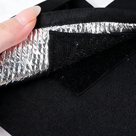 Close-up of 3L Hydration Bladder With Insulated Leakproof Reservoir cooler cover showing black and silver material detail.