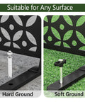 72 Inch Metal Outdoor Privacy Screen Panel With Rust Resistant Powder Coat mounted on hard and soft ground surfaces