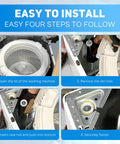 Washer Suspension Rods Kit For NTW4516FW3 NTW4516FW2 WTW4816FW2 WTW4800BQ1 installation steps in top-load washer