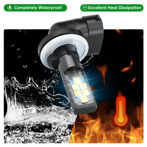 Super Bright Led Golf Cart Headlight Bulbs Fit Ezgo 1994 Plus Club Car Ds 1999 Plus Precedent 2004 Plus 12V waterproof design and heat dissipation features