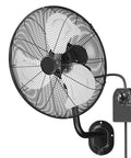 Rock Solid 20 Inch Wall Mount Fan With Heavy Duty Industrial Build High Velocity Oscillating Indoor Outdoor Fan 3 Speed Settings