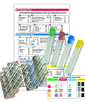ML1210 Soil Test Kit For Lawn, Garden And Potted Plants With 40 Tests including color chart, test tubes, and instructions