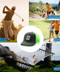 Dope Marching Band Trucker Cap For Men With Fluorescent Green Front Artwork in leisure and sports activities collage