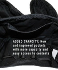 Interior view of Heavy Duty Framer Tool Belt Apron With Comfort Lift Padded Suspenders 31 Pocket Carpenter Belt pocket design