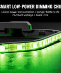 Close-up of Neo2 Halo LED Light Strip For DJI Neo 2 Drone With RGB Night Lighting, smart low-power dimming chip in green mode.