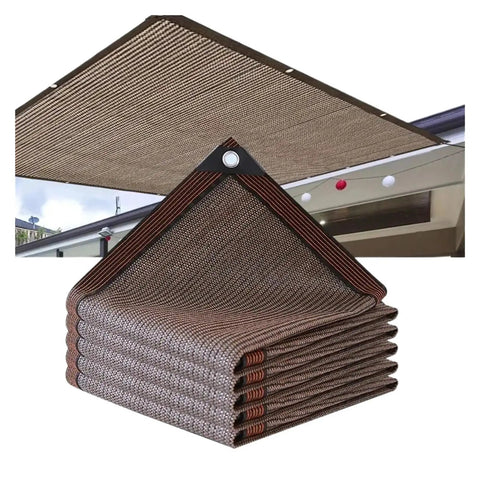 Backyard Outdoor Shade Sail Cover 3x5m Thickened Mesh Awning Cloth Edge Pack For Corner Shading Weatherproof Patio Shelter No Fuss Easy Cut And Splice Garden Rain Moisture Protection over patio