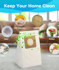 Nine Pack Style 7 Vacuum Bags For Bissell PowerForce Uprights And PowerGlide Models with images of dust and allergens