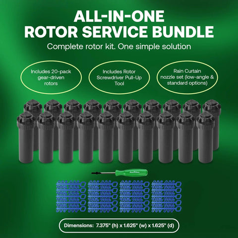 Image of 5000 Rotor Sprinkler System With Nozzle Tree 20 Pack Plus CPRTOOL displayed on green background