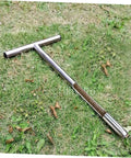 Stainless Steel Soil Sampler Probe With T Handle For Lawn Garden And Farm Easy To Use Pro Grade Sampling Tool on grass