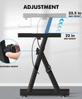 Heavy Duty Z Frame Keyboard Stand With Foam Padded Arms Adjustable Height and Width Fits 54 to 88 Key Electric Pianos DJ Turntables Synths Midi Keyboards Sturdy Iron Build Black adjustable height feature with 22 to 33.5 inches range