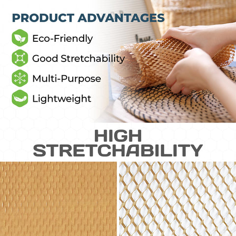 Pro Grade 20 Inch Wide Honeycomb Paper Dispenser Packing Station With Mechanical Expander For Smooth Shipping Moves And Top Shelf Parcel Packing Gear Roll Not Included - showcasing stretchy honeycomb paper.